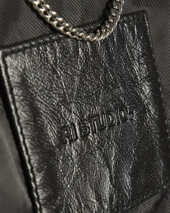 Black RI Studio Leather Blouson Jacket