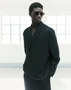 Black RI Studio Wrap Blazer