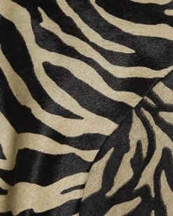Black RI Studio Zebra Hair on Leather Jacket