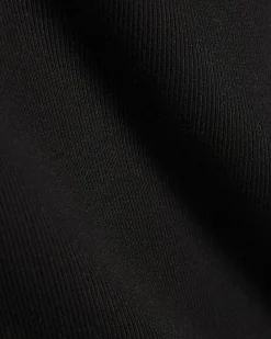 Black Ribbed Scoop Neck Vest Top