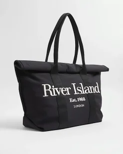 Black Roll Top Holdall Bag