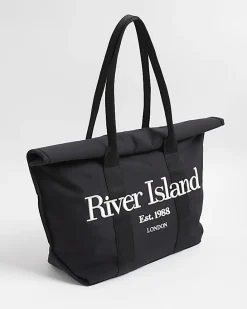 Black Roll Top Holdall Bag