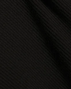 Black Scallop Trim Fitted T-Shirt