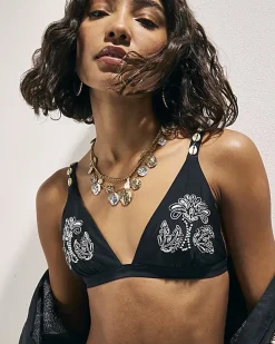 Black Shell Bikini Top