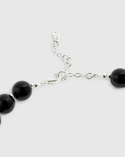 Black Shell On Beaded Necklace
