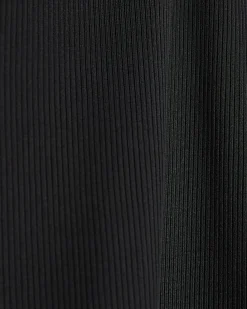 Black Short Sleeve Lace Trim Ruched Top