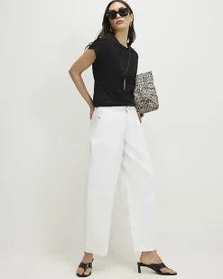 Black Short Sleeve Loose Fit Top