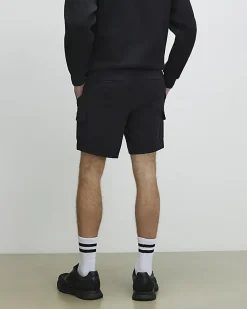 Black Skinny Fit Cargo Shorts