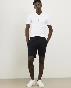 Black Skinny Fit Elasticated Stretch Shorts