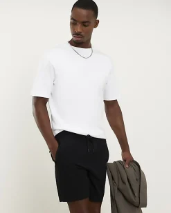 Black Skinny Fit Stretch Shorts
