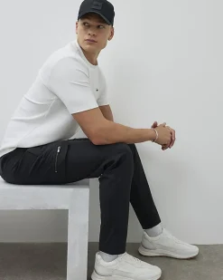 Black Skinny Fit Stretch Cargo Trousers