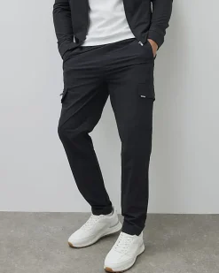 Black Skinny Fit Stretch Cargo Trousers