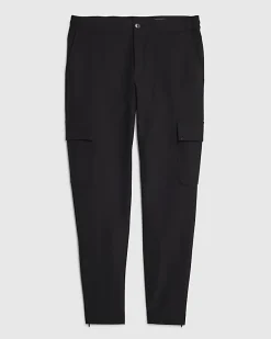 Black Skinny Stretch Smart Cargo Trousers