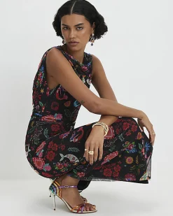 Black Sleeveless Boutique Icon Maxi Dress