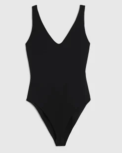 Black Sleeveless Cotton Bodysuit