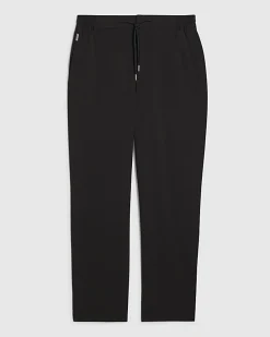 Black Slim Fit Elasticated Smart Joggers