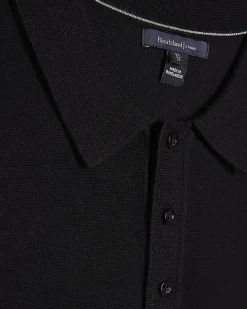 Black Slim Fit Essential Knit Polo Shirt