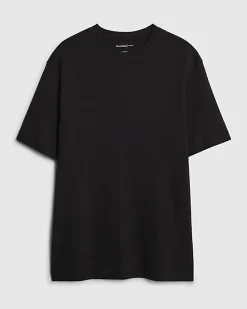 Black Slim Fit Interlock Crew Neck T-Shirt