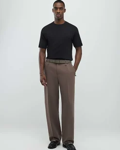 Black Slim Fit Interlock Crew Neck T-Shirt