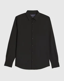 Black Slim Fit Long Sleeve Shirt