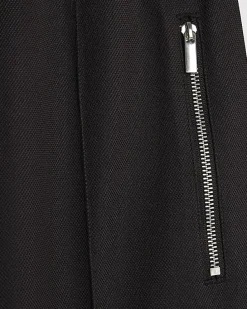 Black Slim Fit Pique Pintuck Joggers