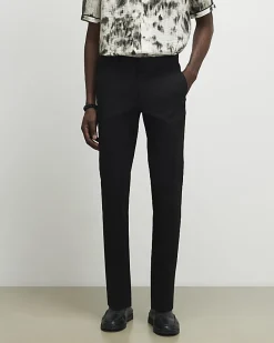 Black Slim Fit Stretch Chino Trousers