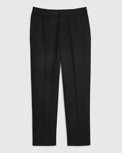 Black Slim Fit Textured Trousers