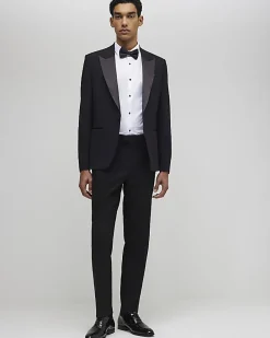 Black Slim Fit Tuxedo Jacket
