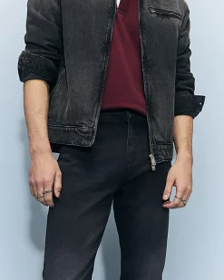 Black Slim Fit Washed Jeans