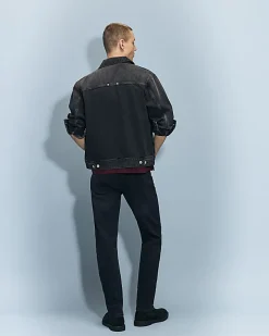 Black Slim Fit Washed Jeans