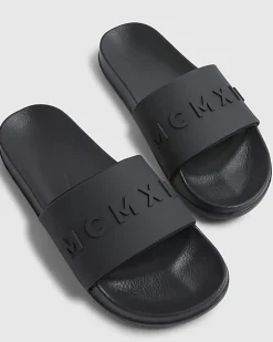 Black Slip On Sliders