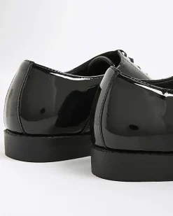 Black Smart Patent Derby Shoes