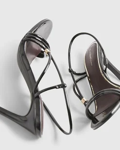 Black Strappy Heeled Sandals