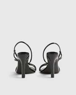 Black Strappy Heeled Sandals