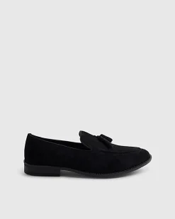 Black Suede Tassel Loafers