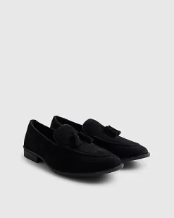 Black Suede Tassel Loafers