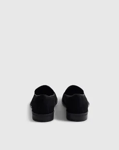 Black Suede Tassel Loafers