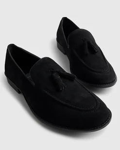 Black Suede Tassel Loafers