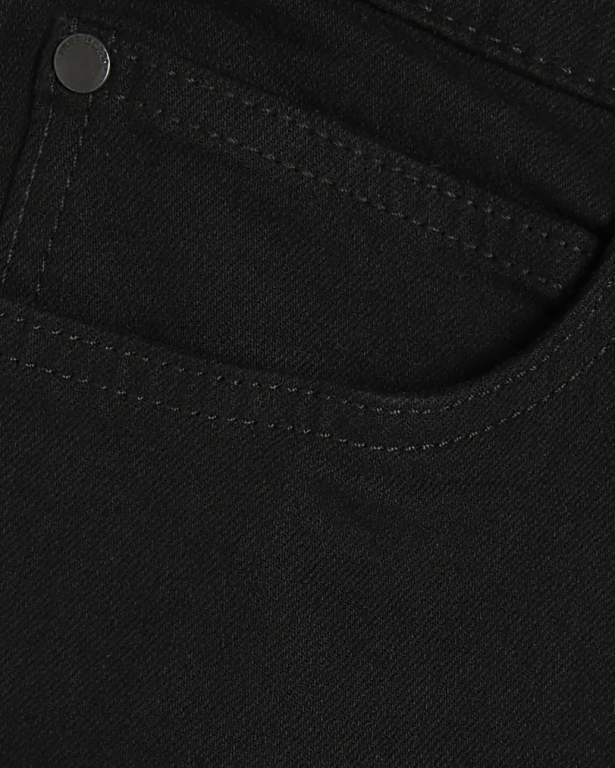 Black Tapered fit Stretch Jeans