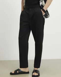 Black Tapered Fit Trousers