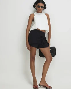 Black Tie Front Skort