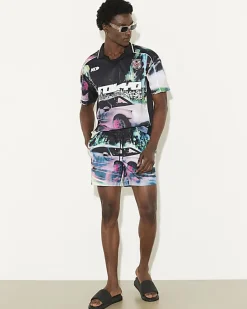 Black Tokyo Nights Swim Shorts