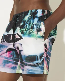 Black Tokyo Nights Swim Shorts