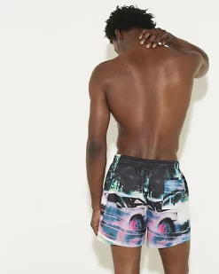 Black Tokyo Nights Swim Shorts