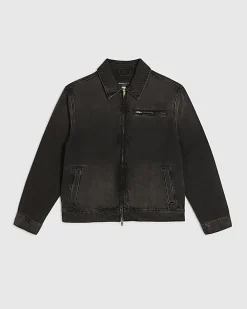 Black Washed Denim Jacket