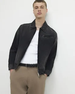 Black Washed Denim Jacket