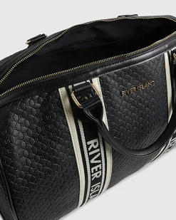 Black Webbing Front Monogram Barrell Bag