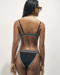 Black Whipstitch Bikini Bottoms