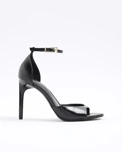 Black Wide Fit Closed Back Heels