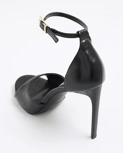 Black Wide Fit Closed Back Heels